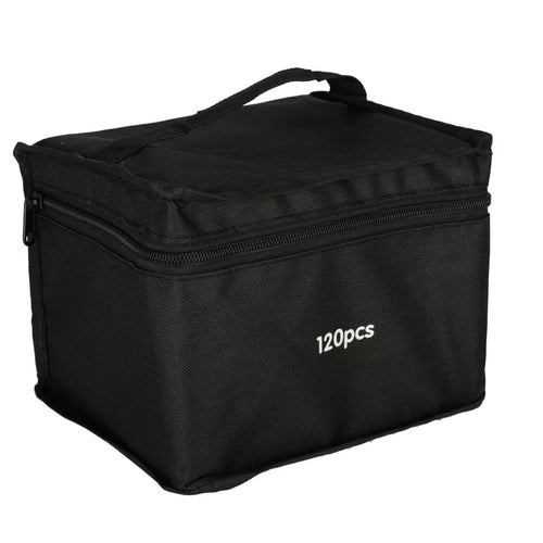 120 dvipusių markerių rinkinys su stovu ir dėklu