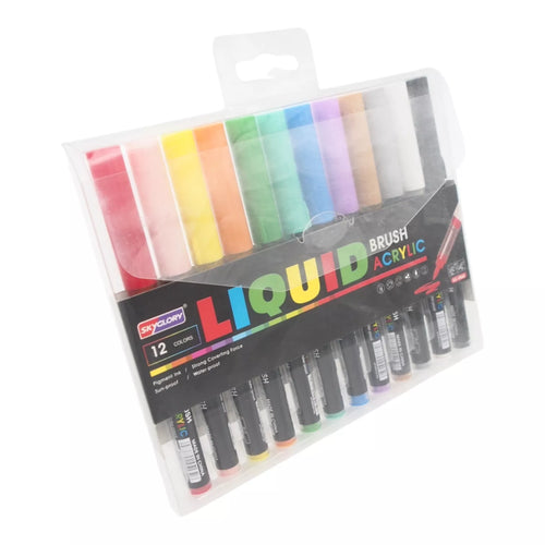 Akriliniai skysti teptukų tipo markeriai