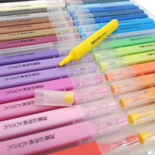 Akrilinių flomasterių rinkinys „HongYao“ – 36 spalvos