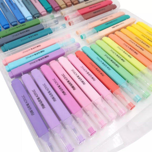 Akrilinių flomasterių rinkinys „HongYao“ – 48 spalvos