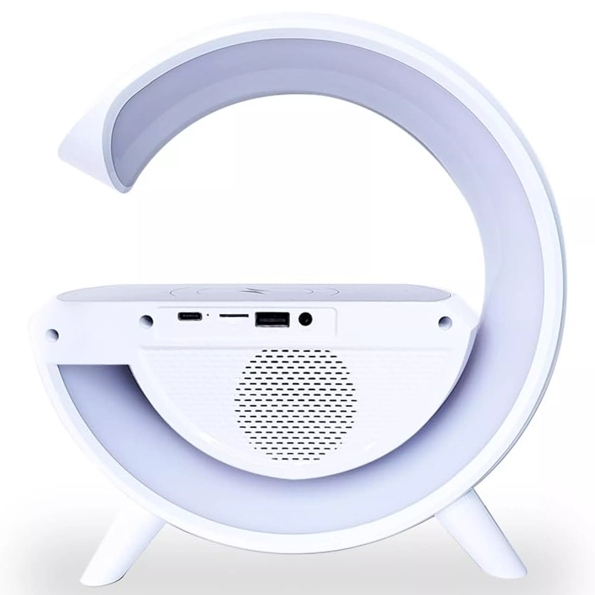 Daugiafunkcinė lempa , laikrodis su QI įkrovikliu