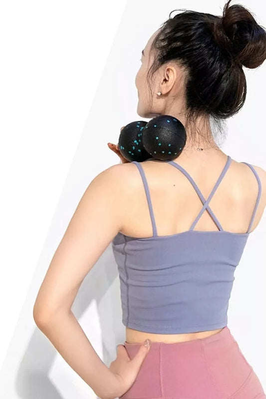 Dvigubas rutulys masažui