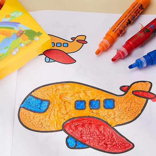 Flomasteriai su 3D efektu "POPCORN"