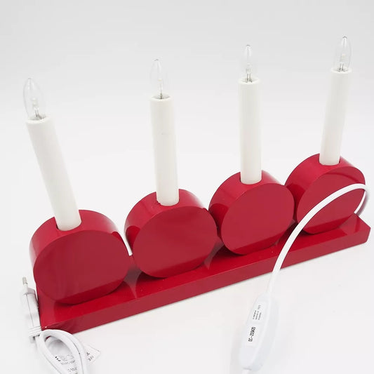 LED medinė žvakidė