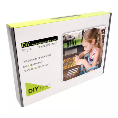 DIY LED piešimo lenta su šviečiančiu akrilo paviršiumi