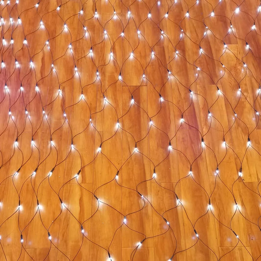 LED švieselių užuolaida–tinklas 320 LED, 3x2 m, šaltai balta