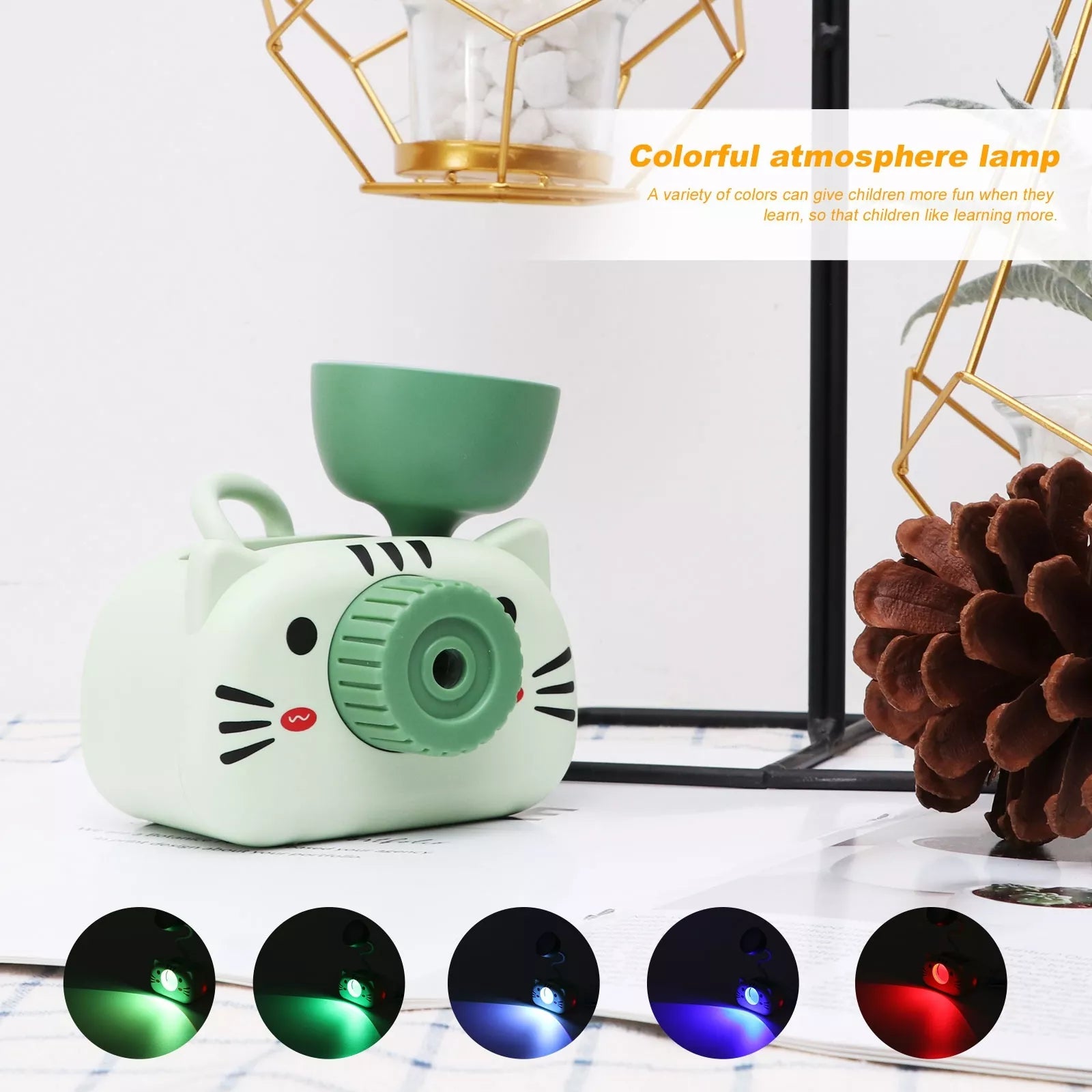 LED šviestuvas su drožtuku - Mėlyna