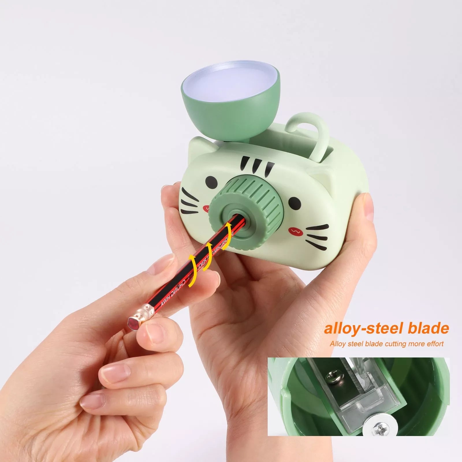 LED šviestuvas su drožtuku - Mėlyna