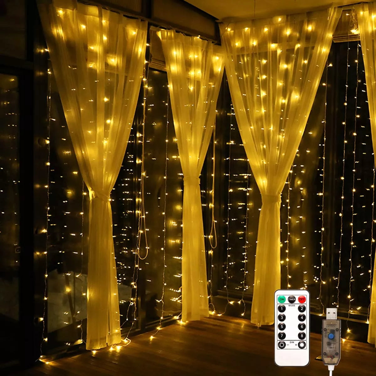 LED USB užuolaida - girlianda