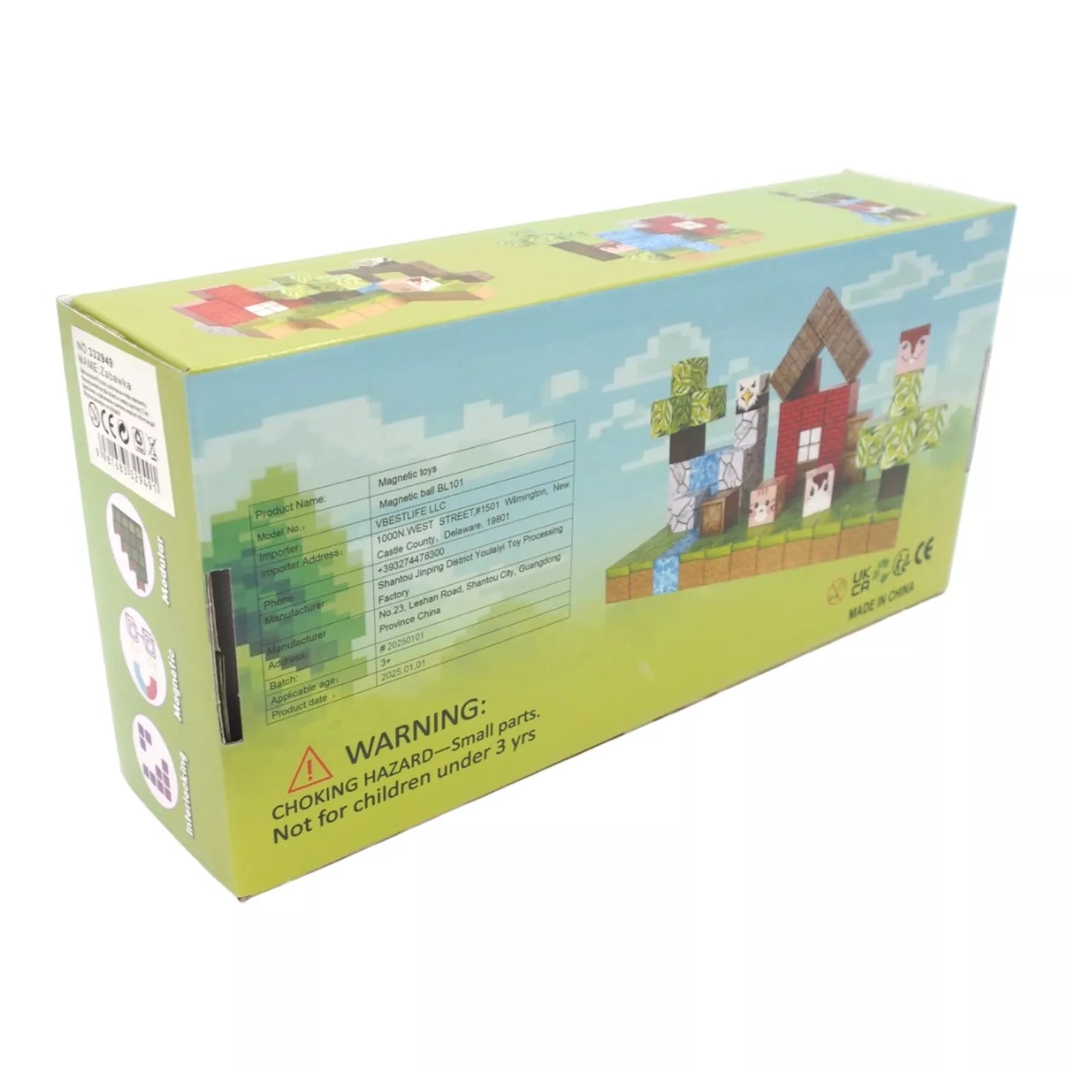 Magnetinių kubelių rinkinis, 100 kubelių