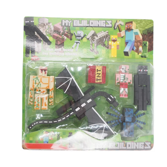 Minecraft stiliaus figūrėlių rinkinys „My Buildings“