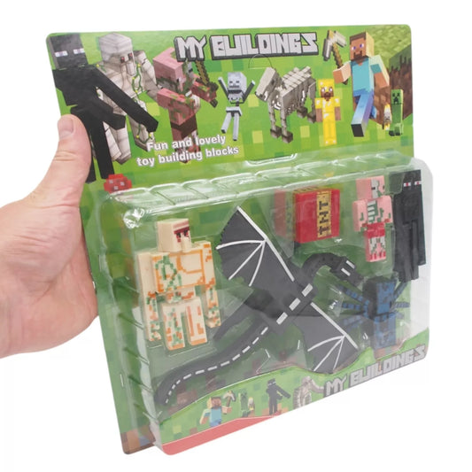 Minecraft stiliaus figūrėlių rinkinys „My Buildings“