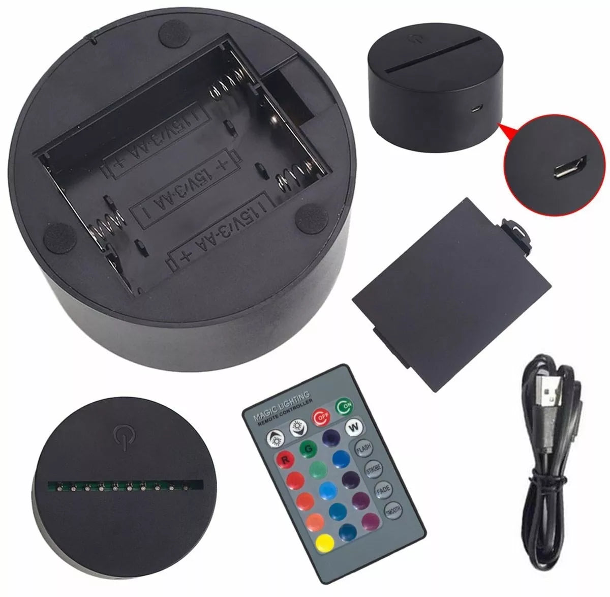 Naktinė lempa "Saulės sistema" 3D LED