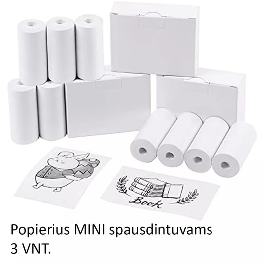 Popierius MINI spausdintuvams, 3vnt.