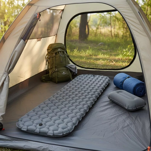 Pripučiamas turistinis kilimėlis su pagalve
