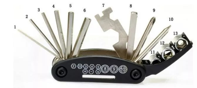 Raktų rinkinis dviračio remontui