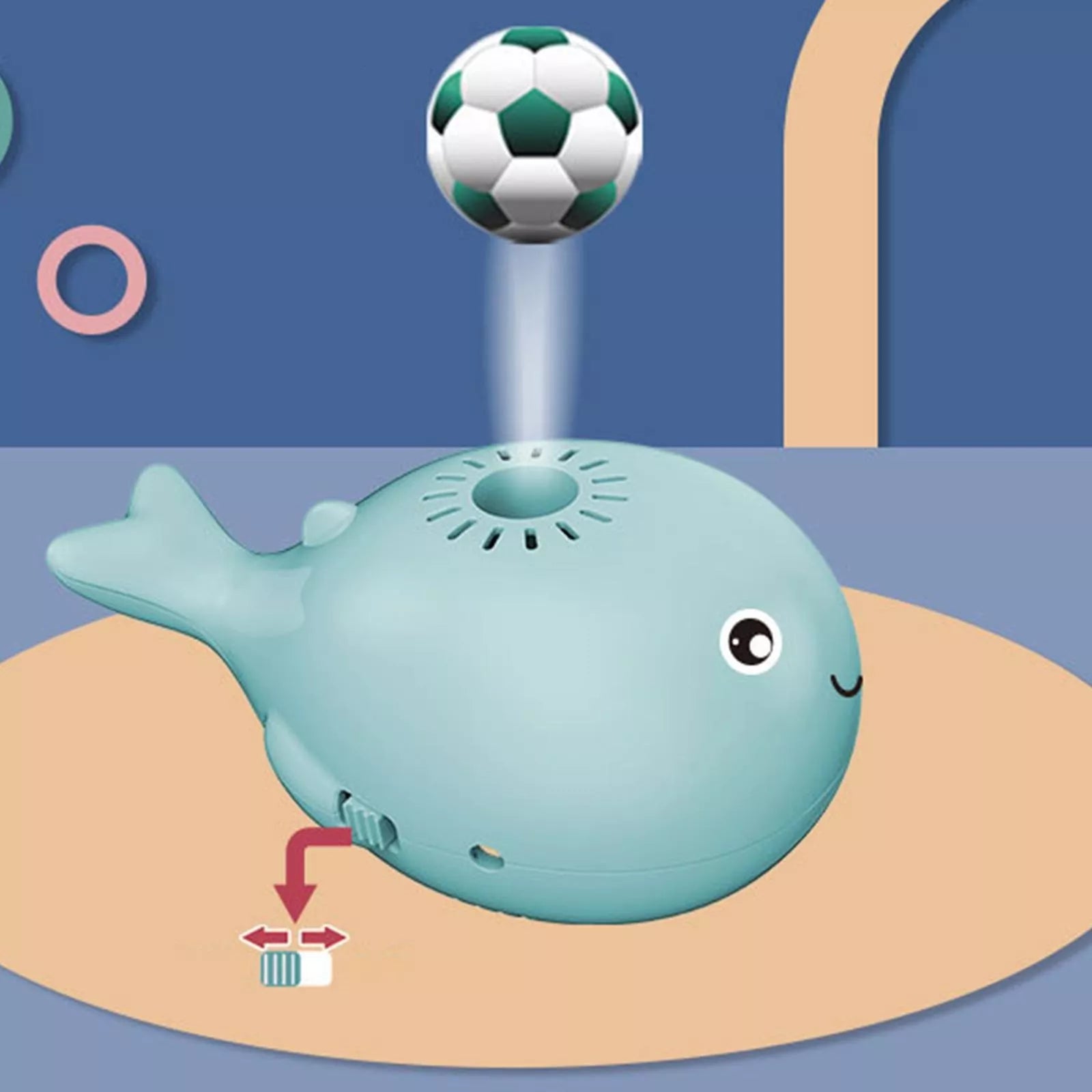 Skraidantis kamuoliukas "Banginis" - Mėlyna