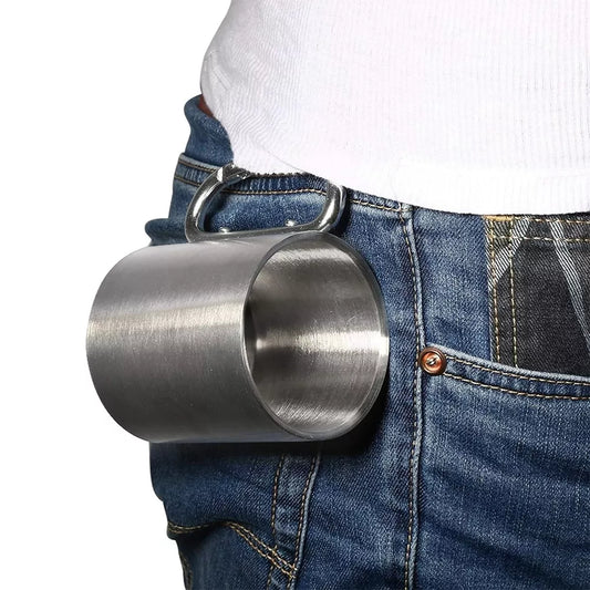 Turistinis puodelis su karabinu 300ml.