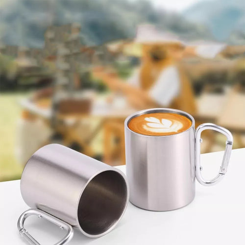 Turistinis puodelis su karabinu 300ml.