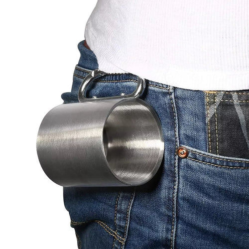 Turistinis puodelis su karabinu 300ml.