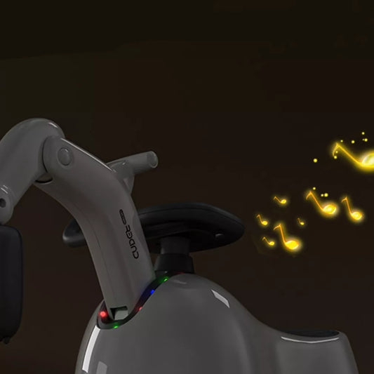 Vaikiškas paspiriamas ekskavatorius–važinėjimo mašinėlė su kaušu